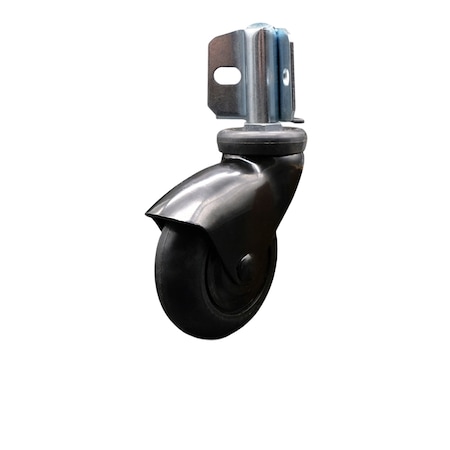 Service Caster 3'' Black Neoprene Rubber Caster Corner Mount Bracket SCC-GR03S310-NPRB-BK-71678-CB90